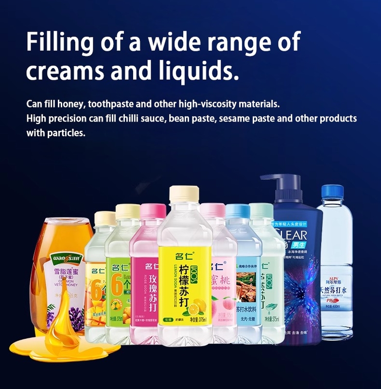 High-Viscosity Double Head Horizontal Semi-Auto Filling Machine with Funnel for Oil Beverage Medical Chemical 500ml Packaging