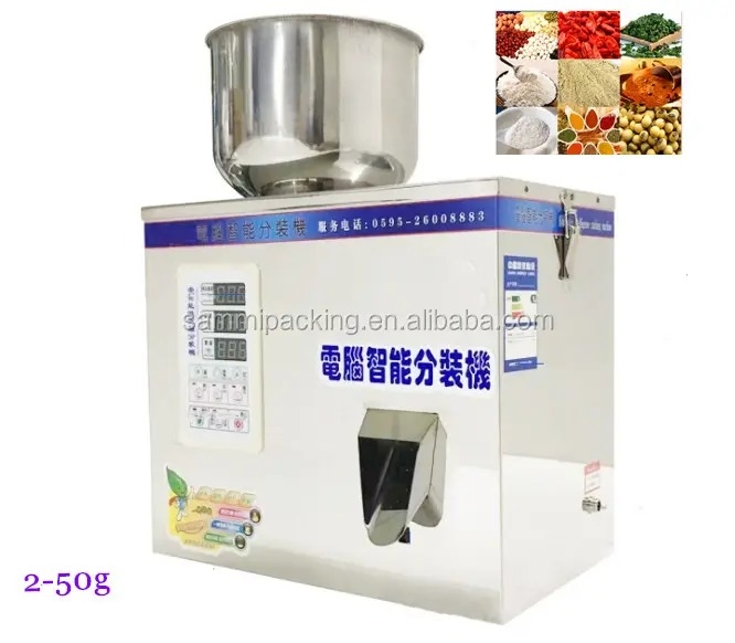 2-50G Flower Powder Coffee Bean Dispenser Tea Bag Seeds Grain Sachet Small Powder Particle Filling Machine