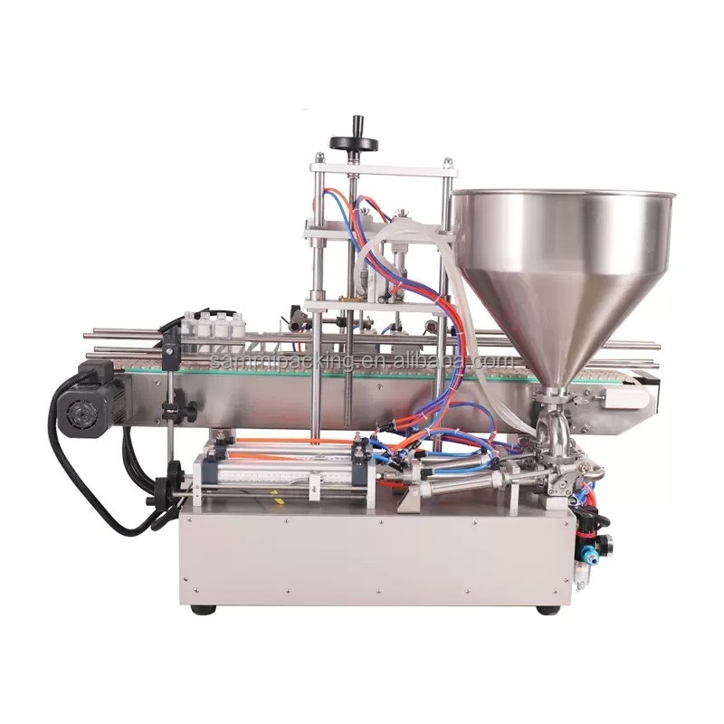 High Speed Automatic Cosmetic Cream Filling Machine Tomato Sauce Filling Machine Peanut Butter Filler with Conveyor