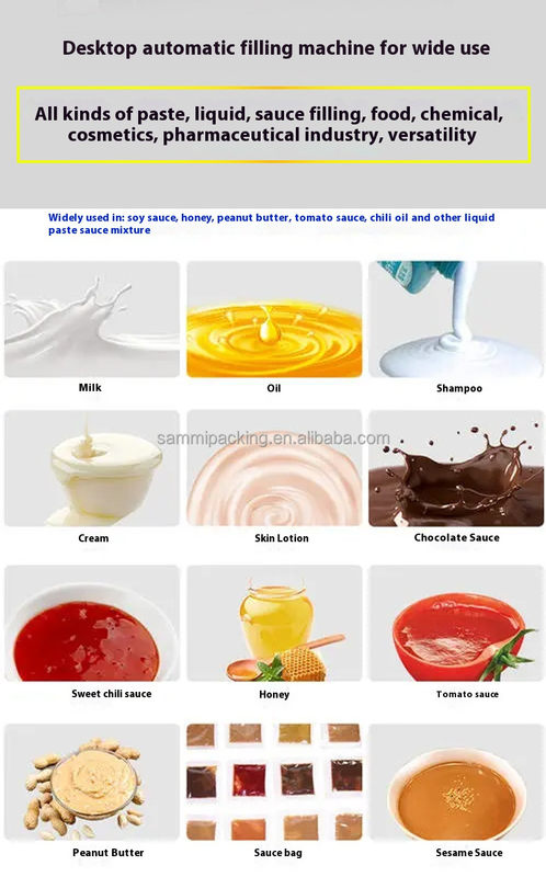 High Speed Automatic Cosmetic Cream Filling Machine Tomato Sauce Filling Machine Peanut Butter Filler with Conveyor