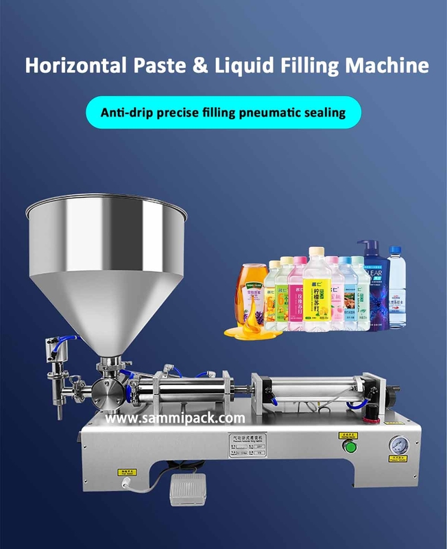 Hot Sale Pneumatic Heating Mixing Lotion Cream Cosmetic Filling Machine for Honey Sauce Cream