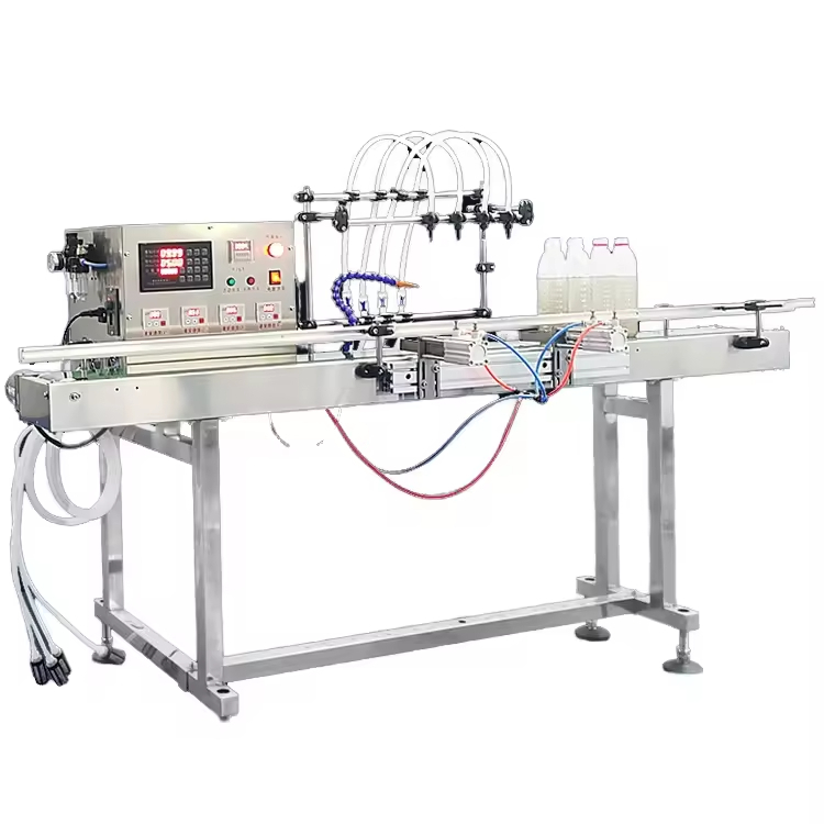 Automatic Four-Head CNC Liquid Filling Machine PET for Small Scale Glass Fruit Juice Beverage Milk Bottles Small Filling