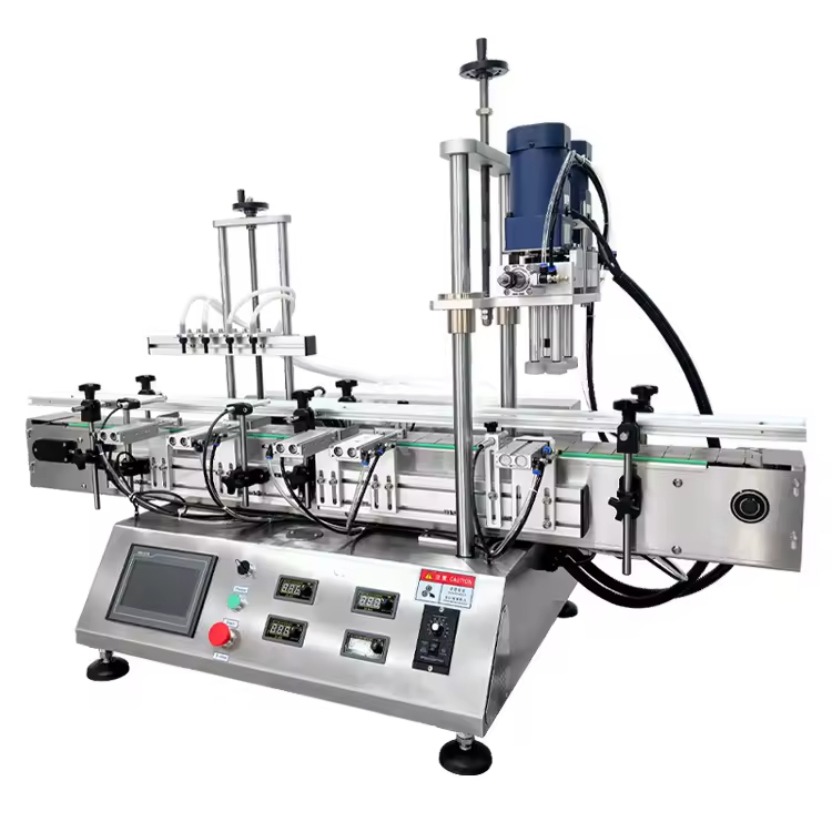 Small Desktop Automatic Magnetic Pump Liquid Essential Oil Perfume Linear Filling Capping Machine Factory Price