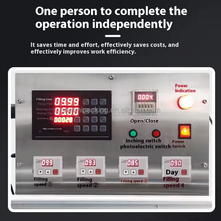 Automatic Four-Head Oral Liquid Filling Machine Simple Operation for Milk Juice Soy Sauce Vinegar Beer 5 ml to 500 ml Big Volume