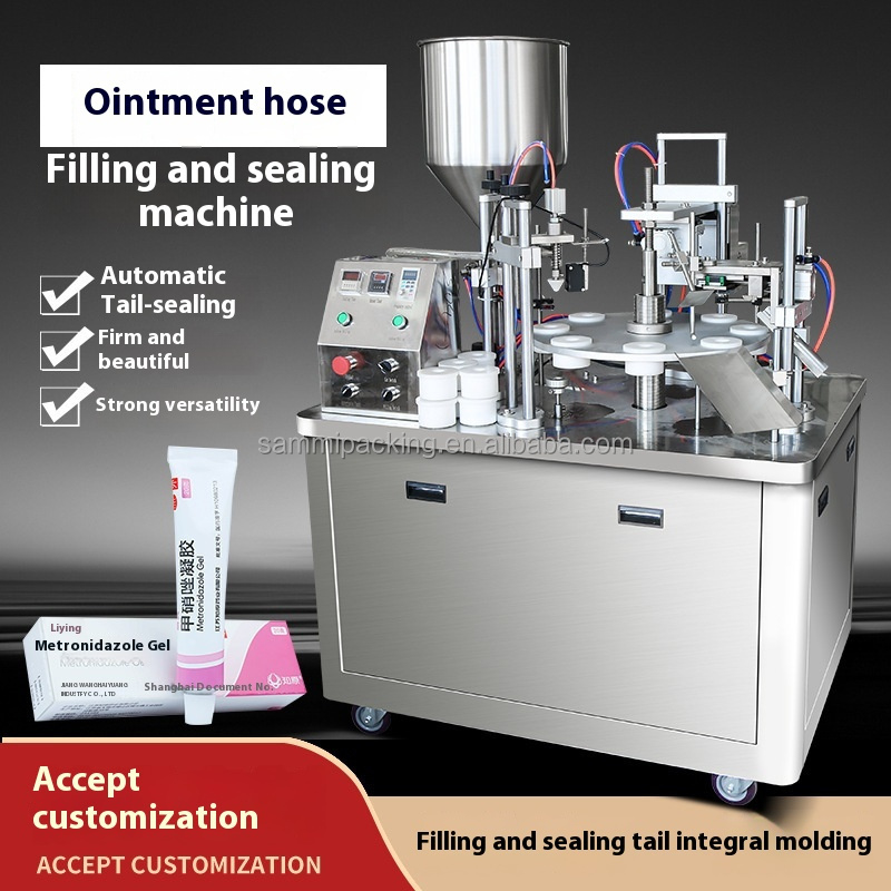 Automatic Ultrasonic Tube Sealer with 220V50Hz 0.75KW 20KHz High Speed Tube Filling and Sealing Machine for Cosmetic and Food