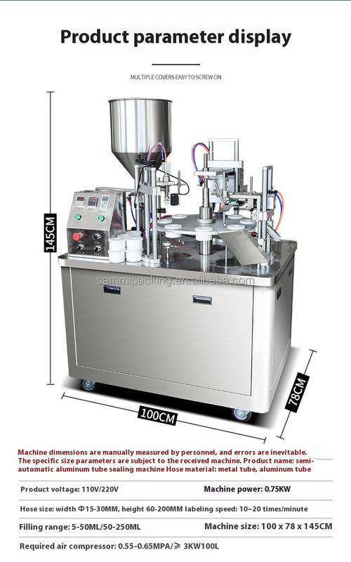 Professional Ultrasonic Plastic Tube Sealing Machine Multi-function Soft Tube Filler and Sealer Machine with Coding Function