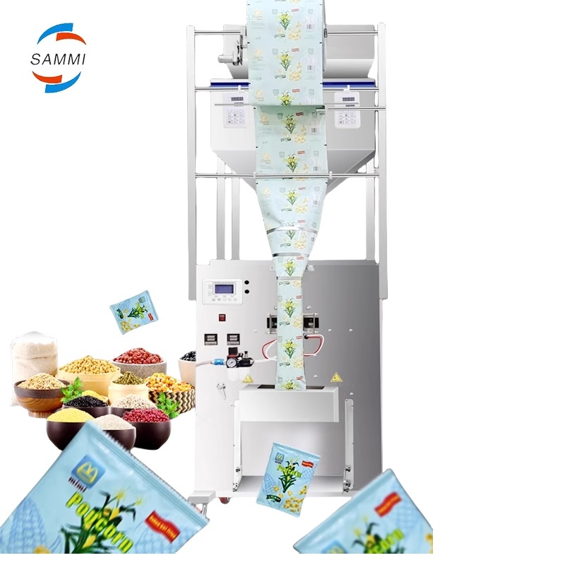 Wholesale  New Multifunctional Doublehead Sugar Filling Coffee Beans Weighing Packing Machine 500g 1000g With High Quality