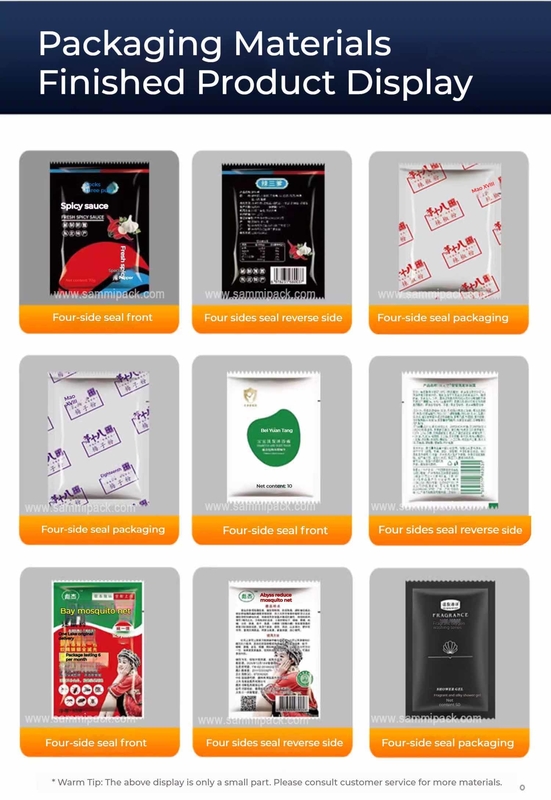 Small Bag Liquid Sauce Ketchup Packing Machine 4 Side Seal Sachet Manufacturer Good Price for Food Application Pouch Packaging