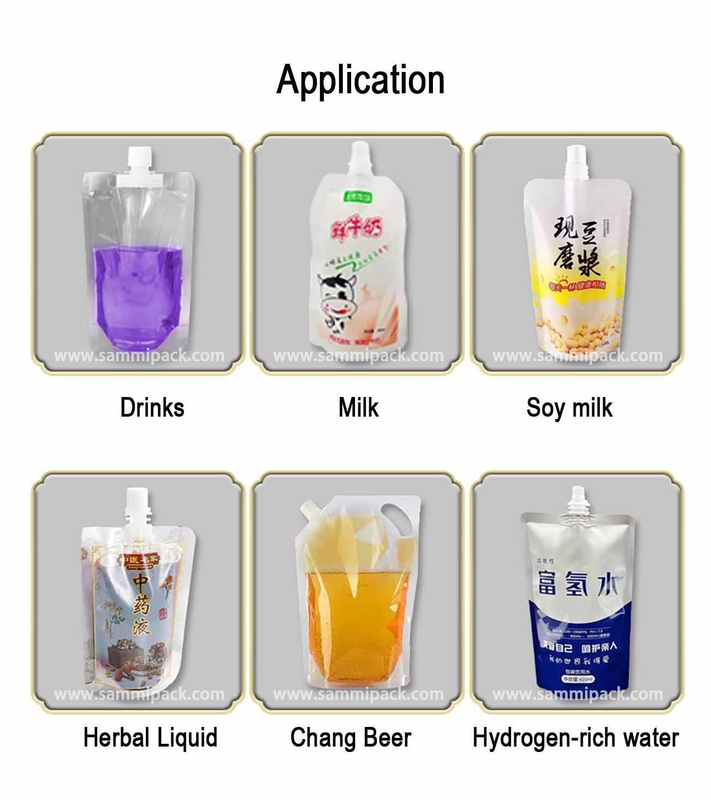 2025 New Double Nozzles Liquid Water Spout Pouch Bag Filling Machine Stand up Nozzle Bag Semi Automatic  Filler and Sealer
