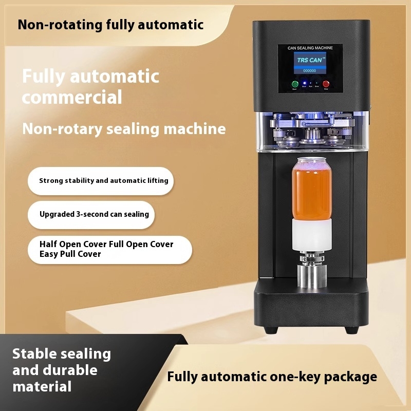 High Speed Non-Rotary Electric Can Sealer Machine for Boba, Soda,Coffee, Juice with Reliable Sealing Effect