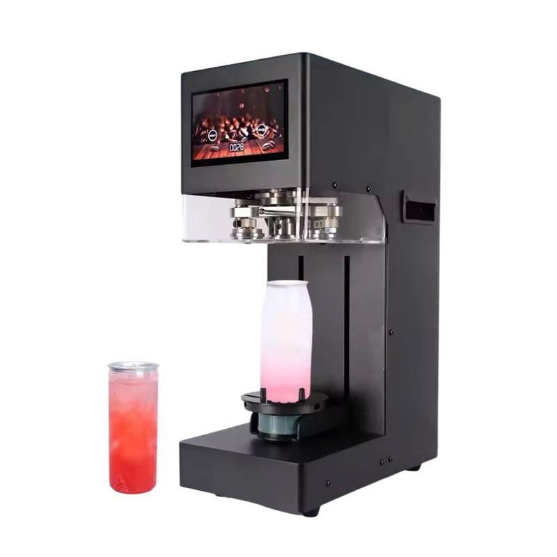 2025 New Touch Screen Intelligent PET/Aluminum Can Sealing Machine High Efficiency Canning Machine for Bubble Tea Shop for Sale