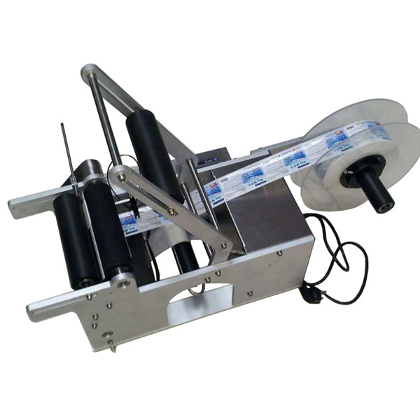 Factory Supplying MT-50 Semi-Automatic Tea Can Adhesive Sticker Round Bottle Labeling Machine
