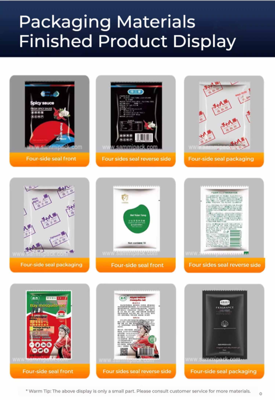 Multi-purpose 4 Side Seal Sachet Packing Honey Jam Syrup Viscous Liquid Bag Filling Packing Machine