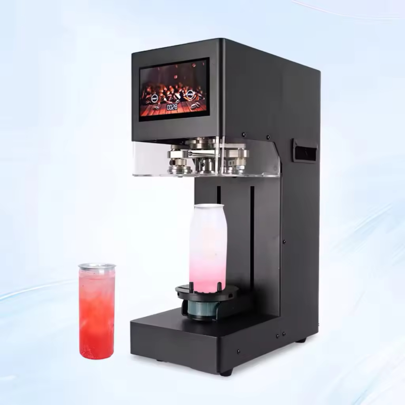 Plastic Metal Aluminum Cans Electric Tin Can Sealing Machine For Milk Tea Bubble Tea Shops Heat Sealing