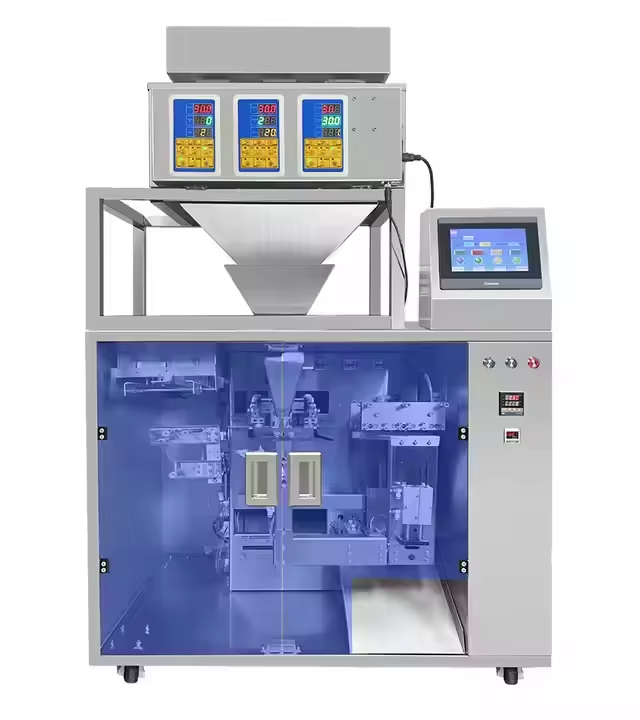 Automatic Vertical Bag Filling Sealing Machine for Nuts Sugar Coffee Grains Dry Fruits Premade Stand Pouch Packaging for Food