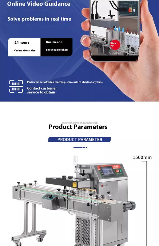 Highly Efficient Semi Automatic Plastic Glass Can Bottle Jar Aluminum Foil  Lid Induction Sealing Machine
