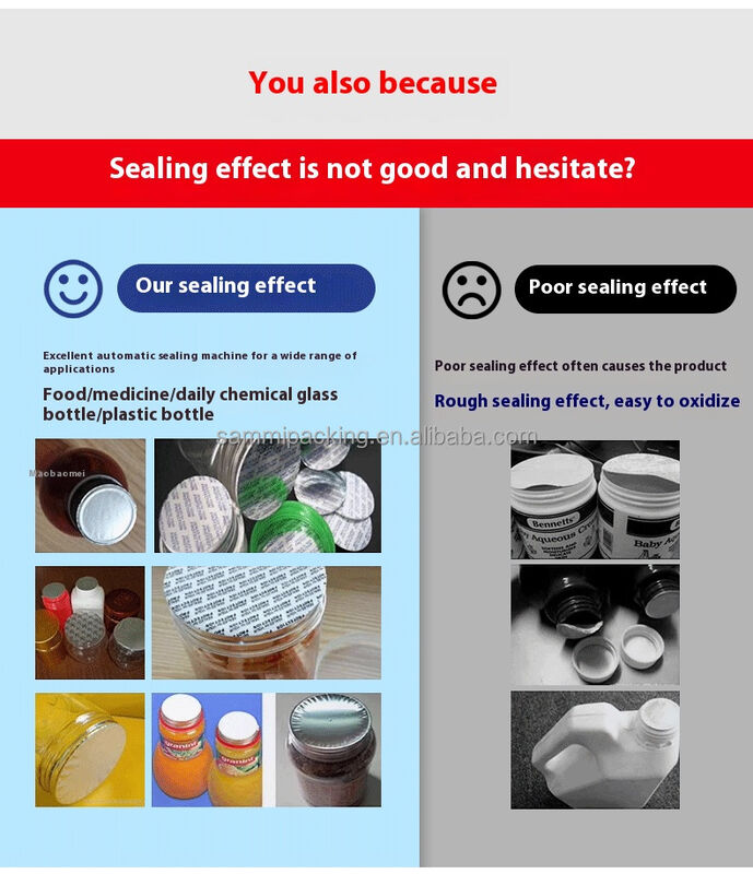 Highly Efficient Semi Automatic Plastic Glass Can Bottle Jar Aluminum Foil  Lid Induction Sealing Machine