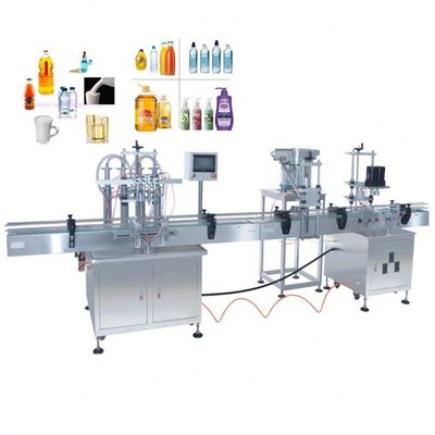 Automatic Bottle Filling Capping And Labeling Machine With Intelligent Inkjet Printer