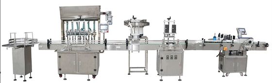 6 Nozzle Liquid Filling Capping Automatic Bottle Labelling Machine Sammipack