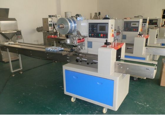 Horizontal Biscuit Cracker Flow Wrapping Pillow Packing Machine For Chocolate Cheese Bread