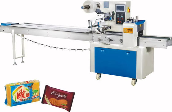 Automatic Horizontal Flow Wrapping Packing Machine For Bakery Candy Pillow Bag Packing Machine