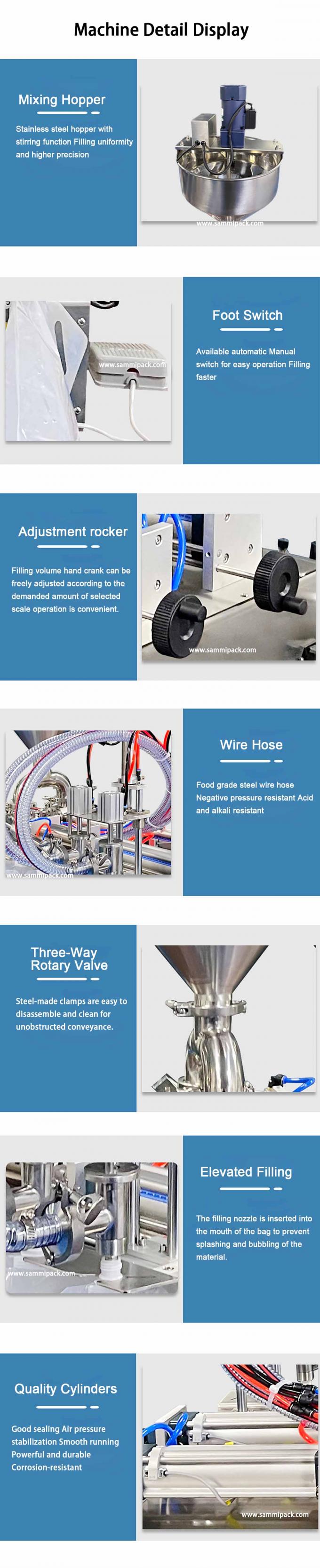 Industrial Semi Automatic Honey Beverage Bag Spout Pouch Juice Filling Machine For Liquid Food 5