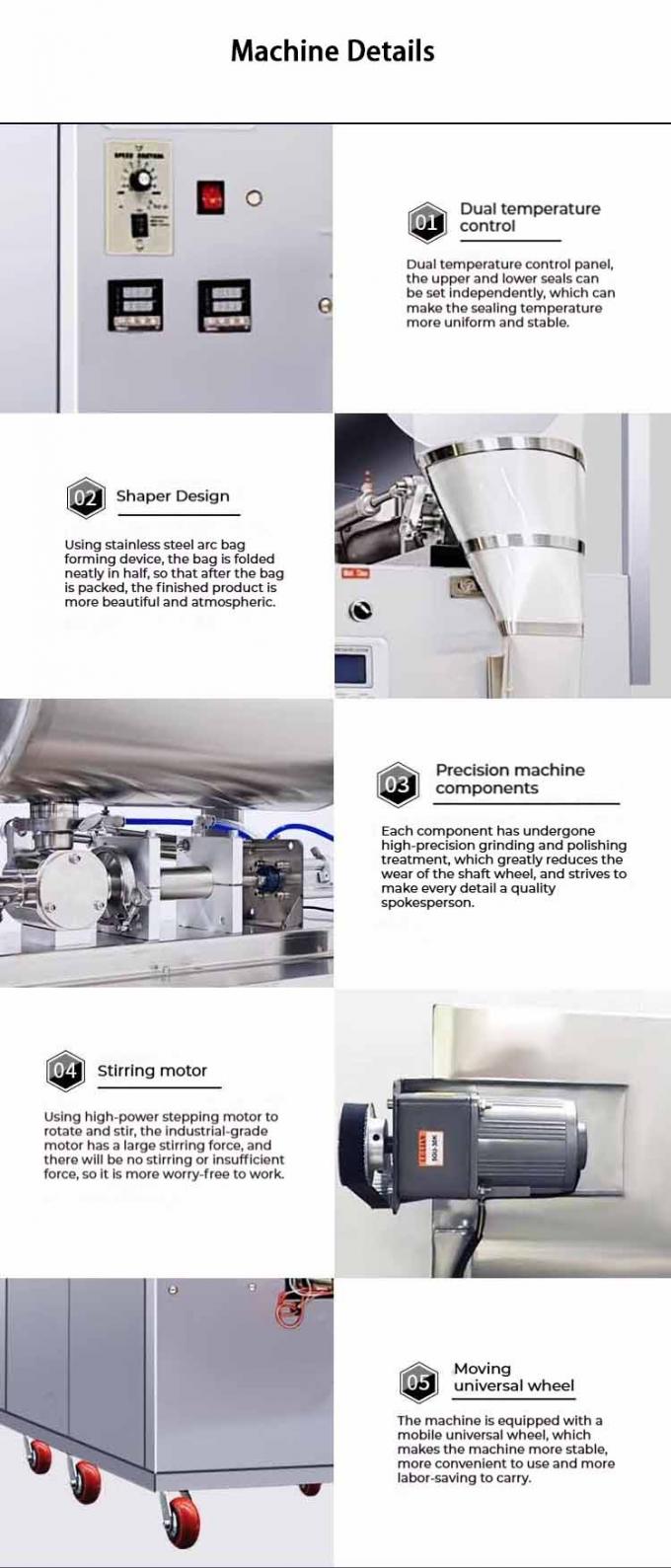 4 Side Seal Sachet Food Application Pouch Packaging Small Bag Liquid Sauce Ketchup Packing Machine 220V/50HZ 5