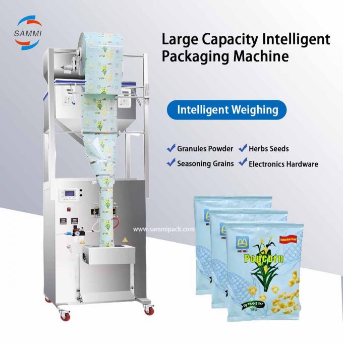 Larger Capacity Automatic Dry Food Packing Machine Back Sealing Bagger For Grains Nuts Spice Powder Precision 0.2G 0