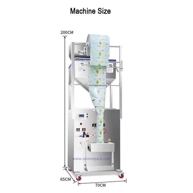 Larger Capacity Automatic Dry Food Packing Machine Back Sealing Bagger For Grains Nuts Spice Powder Precision 0.2G 2