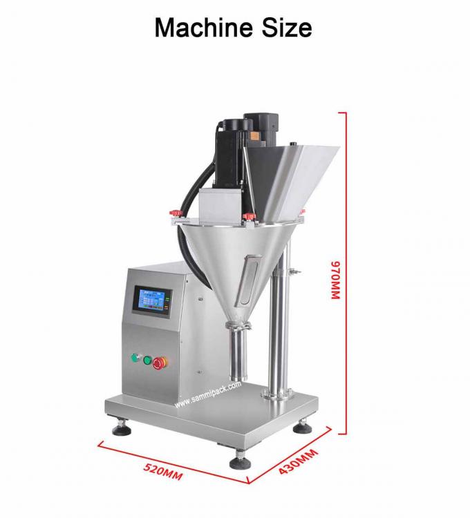 Easy Operate Semi-automatic Single Head Power Filler Small Volume Fine Powder Auger Filling Machine High Safety Level Weight KG 66 2