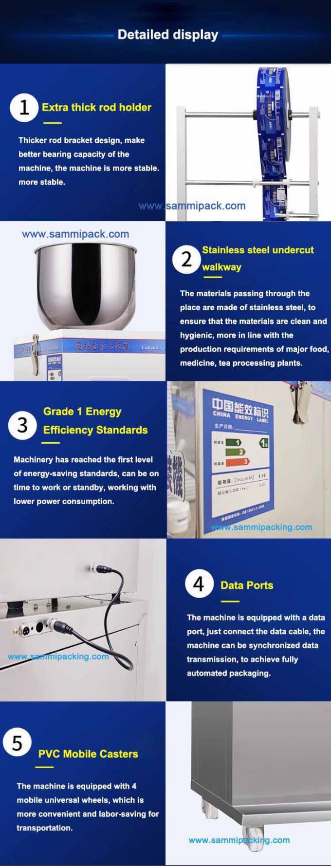 120.000 Kg Single Gross Weight Paper Packaging Material Tea Powder Packing Machine With Hot Stamp Coder 7