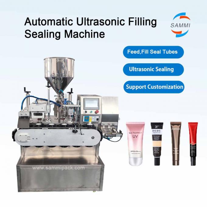 Automatic Pneumatic Aluminium Hand Ointment Dual Double Chamber Tube Fill Seal Filling Machine 0