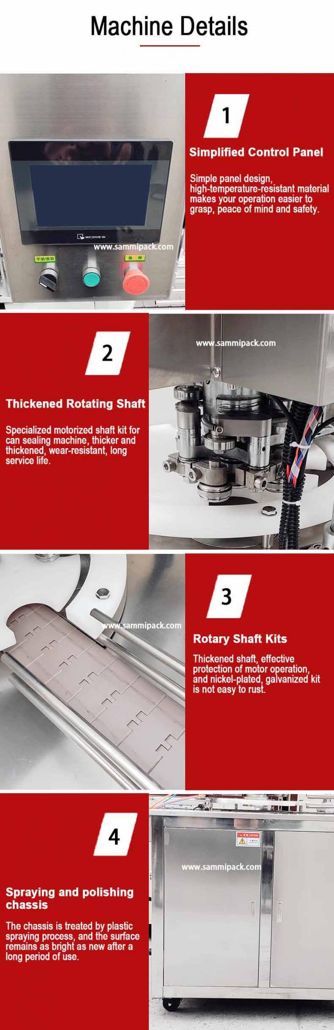 Automatic Can Sealing Machine For Beverage Packaging Factory E-commerce Assembly Line Canned Beer Soda Luncheon Meat 2