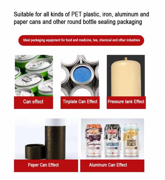 Automatic Can Sealing Machine For Beverage Packaging Factory E-commerce Assembly Line Canned Beer Soda Luncheon Meat 5