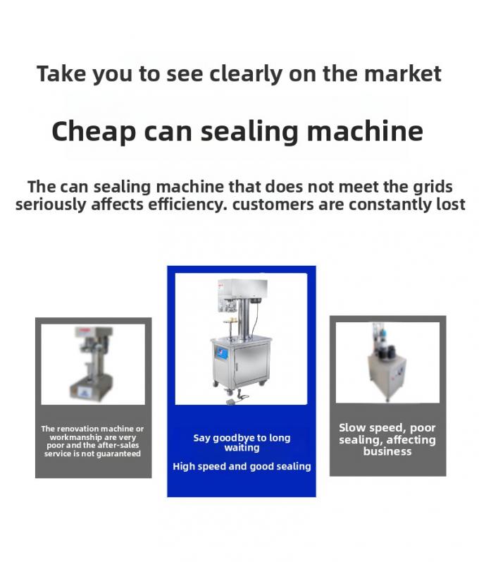 Vertical Tin Can Sealer Commercial Semi-Automatic Can Sealing Machine for Plastic can aluminium can 3