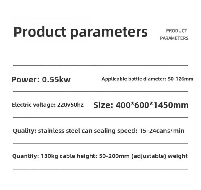 Vertical Tin Can Sealer Commercial Semi-Automatic Can Sealing Machine for Plastic can aluminium can 7