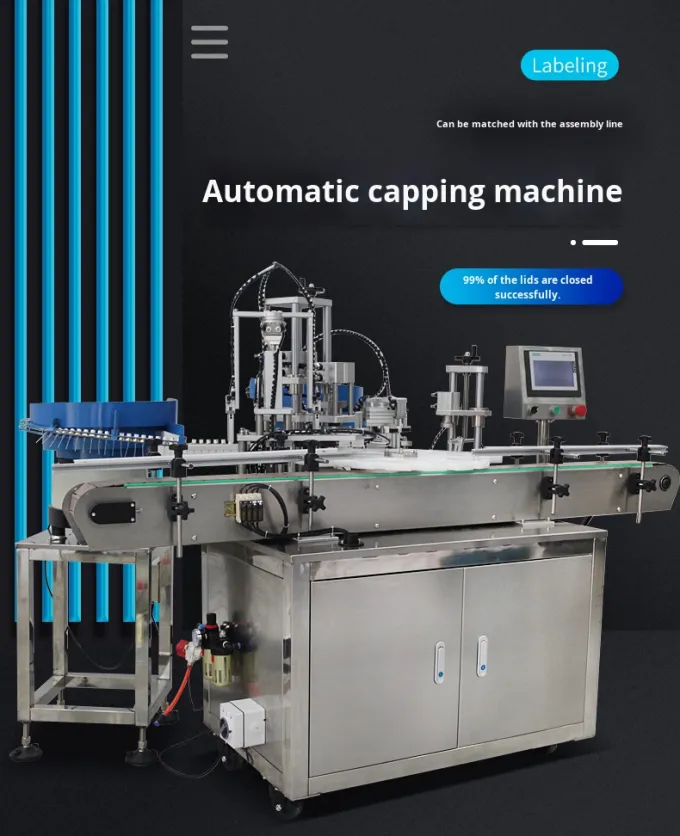 High Speed Automatic Production Line for Perfume Nozzle Tying and Plastic Bottle Cap Pressing Capping Machine 0