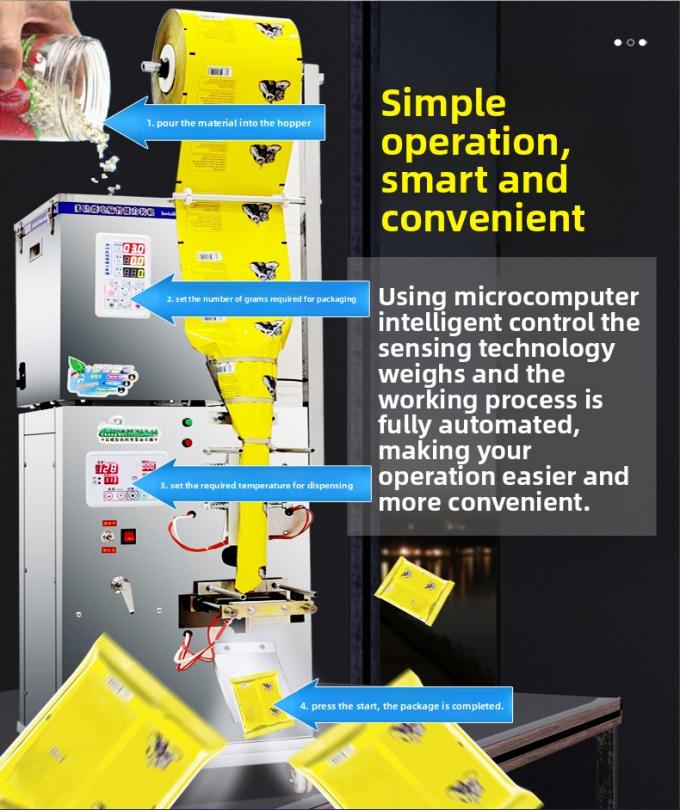 High Efficiency Spiral Back Seal Packing Machine for Granule Powder Herbal Dried Fruit Sunflower Seeds Goji in Plastic Bags 14