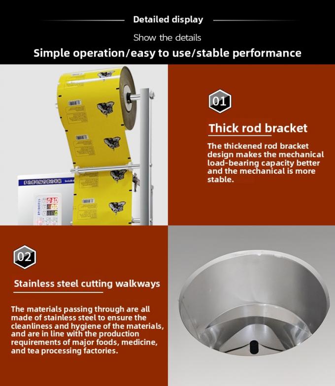 High Efficiency Spiral Back Seal Packing Machine for Granule Powder Herbal Dried Fruit Sunflower Seeds Goji in Plastic Bags 18