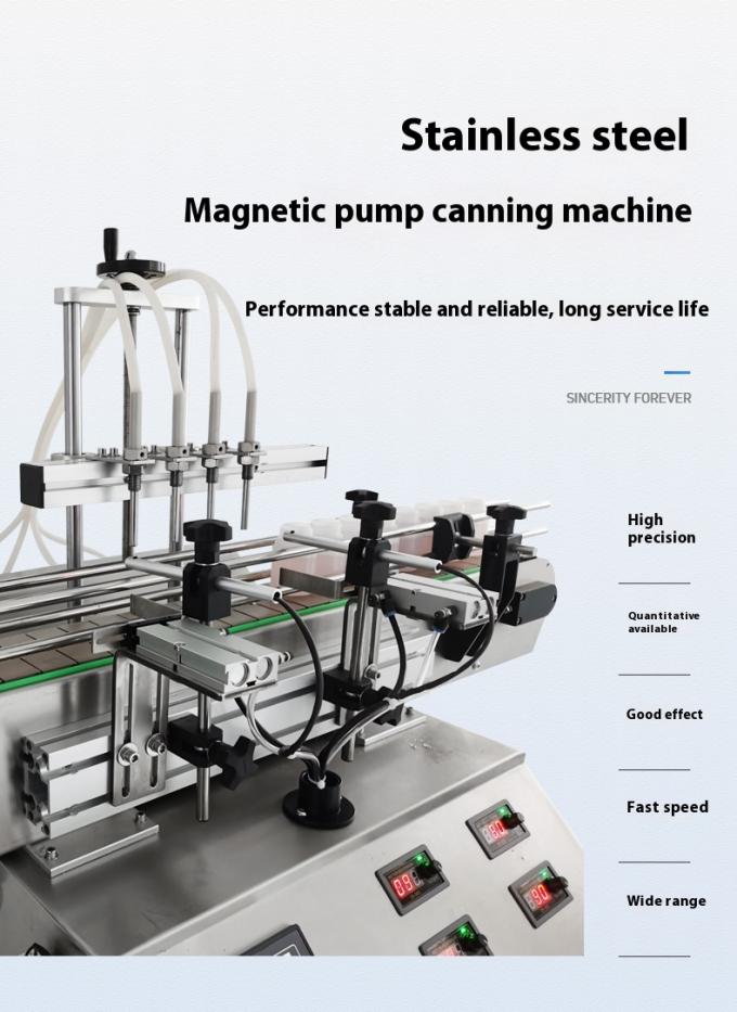 4 Heads Tabletop Automatic Magnetic Pump Liquid Filling Machine for juice water oil 4