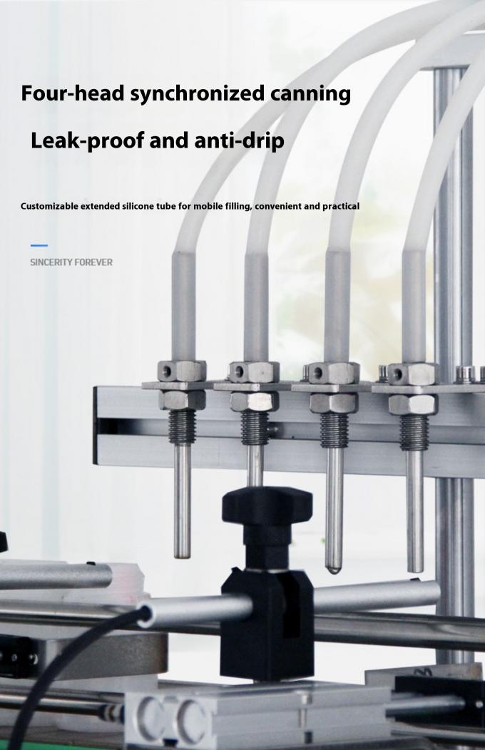 4 Heads Tabletop Automatic Magnetic Pump Liquid Filling Machine for juice water oil 7