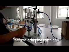 Pneumatic Automatic Perfume Bottle Crimping Machine For Metal Cap Press