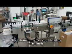 Adhesive Sticker Label Applicator Water Ampoule Vial Automatic Round Glass Bottle Labeling Machine